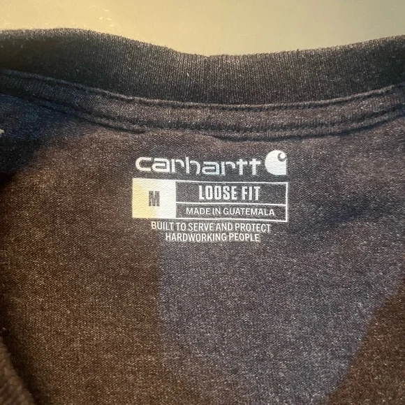 Carhartt Men's Dark Gray T-Shirt Sz. M Loose fit - Picture 3 of 3